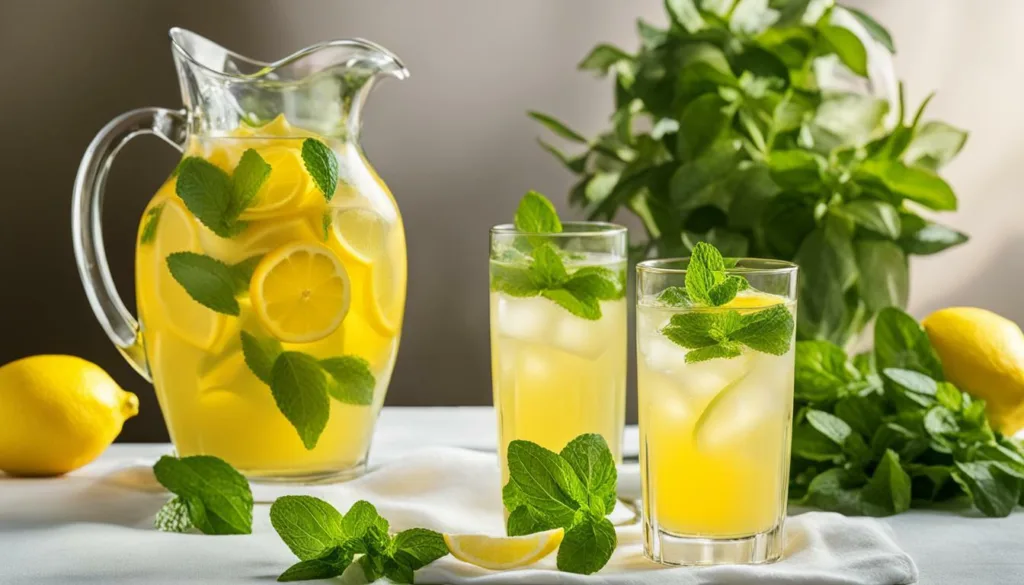 Mediterranean Lemonade with Fresh Mint