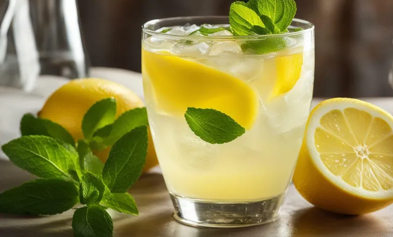 Mediterranean Lemonade with Fresh Mint