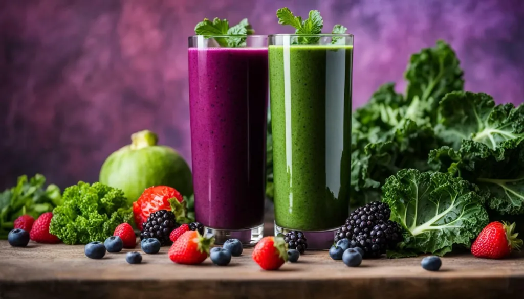 kale and berry smoothie